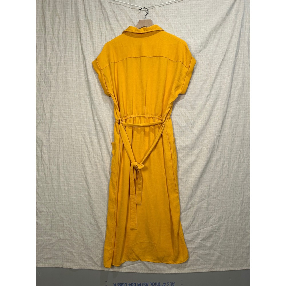 Millenium Mustard Yellow Button Front Midi Shirt … - image 11